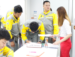 ลงทะเบียนรับเอกสารประกอบการฝึกอบรม