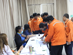 ลงทะเบียนรับเอกสารประกอบการฝึกอบรม