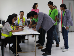 ลงทะเบียนรับเอกสารประกอบการฝึกอบรม