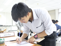 ลงทะเบียนรับเอกสารประกอบการฝึกอบรม