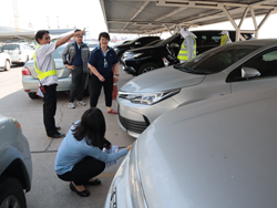 การตรวจสอบความปลอดภัยรอบตัวรถก่อนการเดินทาง