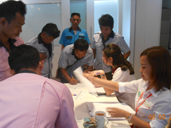 ลงทะเบียนรับเอกสารประกอบการฝึกอบรม