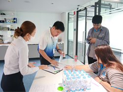 ลงทะเบียนทดสอบความรู้ก่อน และหลังการฝึกอบรม