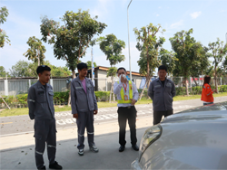 สาธิตเทคนิคการตรวจสอบความปลอดภัยรอบตัวรถ