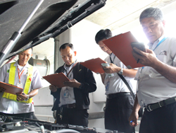 ปฏิบัติการณ์ตรวจสอบ และเตรียมความพร้อมของยานพาหนะก่อนการเดินทาง