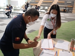 ลงทะเบียนรับเอกสารประกอบการฝึกอบรม		