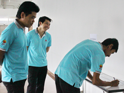 ลงทะเบียนรับเอกสารประกอบกิจกรรมฝึกอบรม