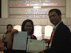 โฉนหน้าผู้สามารถทำคะแนนสอบหลังการฝึกอบรมได้เต็ม