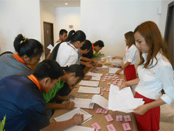 ลงทะเบียน  รับข้อสอบก่อนเริ่มกิจกรรม