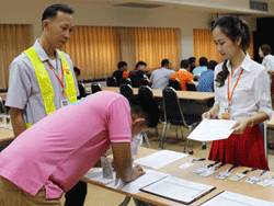 ลงทะเบียนรับเอกสารประกอบกิจกรรมฝึกอบรม