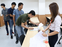 ลงทะเบียนรับเอกสารประกอบการฝึกอบรม