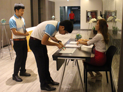 ลงทะเบียนรับเอกสารประกอบการฝึกอบรม
