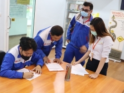 ลงทะเบียนรับเอกสารประกอบการฝึกอบรม