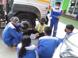 การตรวจสอบสภาพยาง และระบบรองรับน้ำหนัก