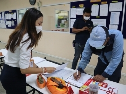 ลงทะเบียนรับเอกสารประกอบการฝึกอบรม		
