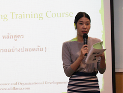 กล่าวต้อนรับพร้อมเปิดการฝึกอบรมโดยผู้บริหารงานความปลอดภัย